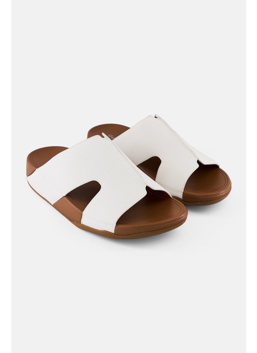 English Laundry Men Slip On Arabic Sandals, White  - Image 1