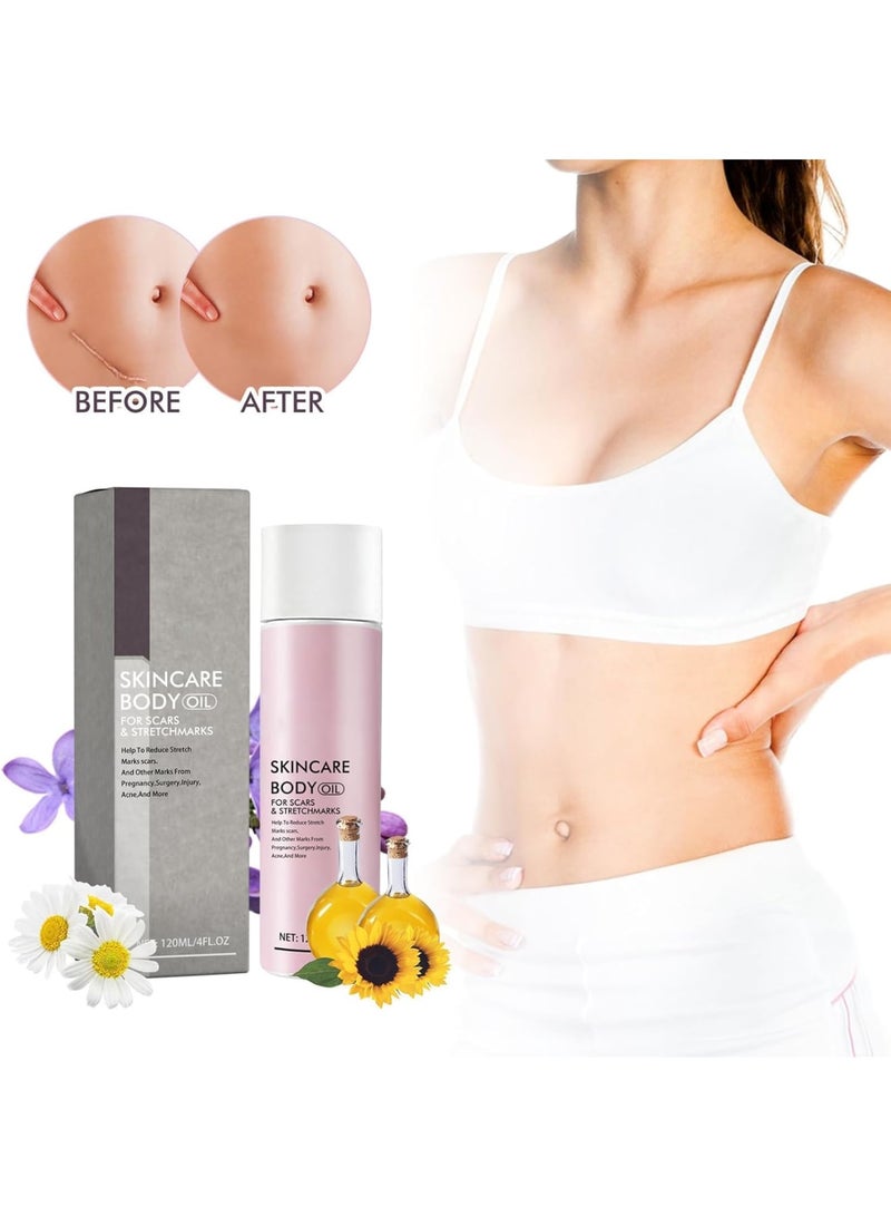 SOLARAE Skin Care Oil, Stretch Mark Pregnancy Massage Oil with Vitamin E, Safe ingredients, Moisturize Face and Body, Increase Skin Elasticity, Eliminate Injury,Surgical Scars, Improve Skin Texture, 120 ML - Image 5
