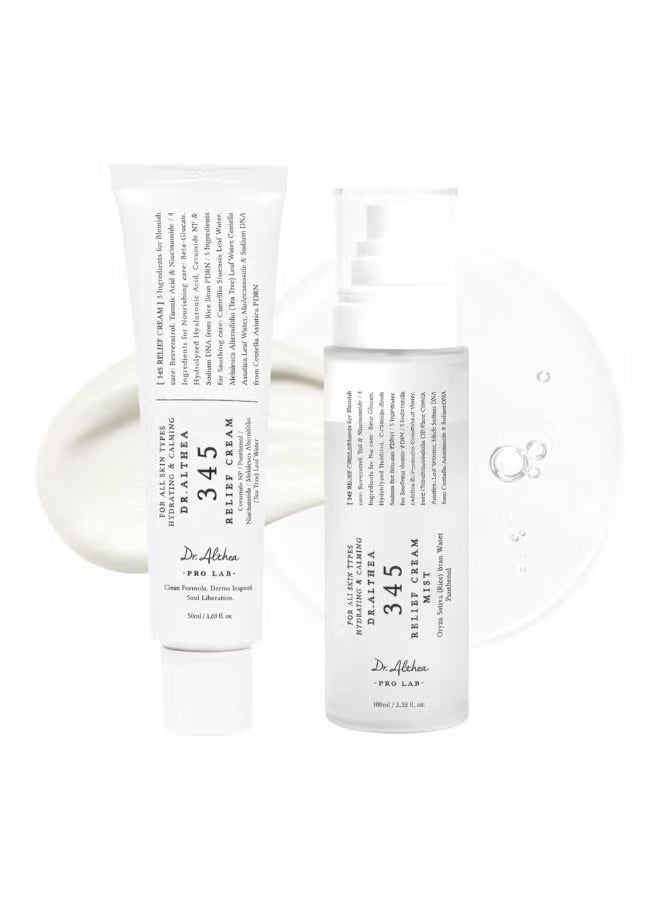 Dr.althea Dr. Althea 345 Relief Cream 50ml & Relief Cream Mist 60ml Duo | Soothing, Calming & Hydrating Care for Sensitive Skin - Image 1