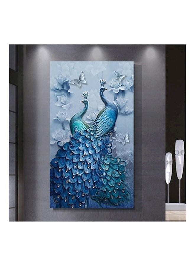 NIBEMINENT Diamond Embroidered Pea Painting Blue 45x75centimeter - Image 3