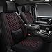 WENNFOUR Silverado Seat Covers 20072026 Full Set Truck Interior Sets Custom Fit for Chevy Chevrolet Silverado GMC Sierra 150025003500HD CrewDoubleExtended Cab with Lumbar Support Black Red - Image 2