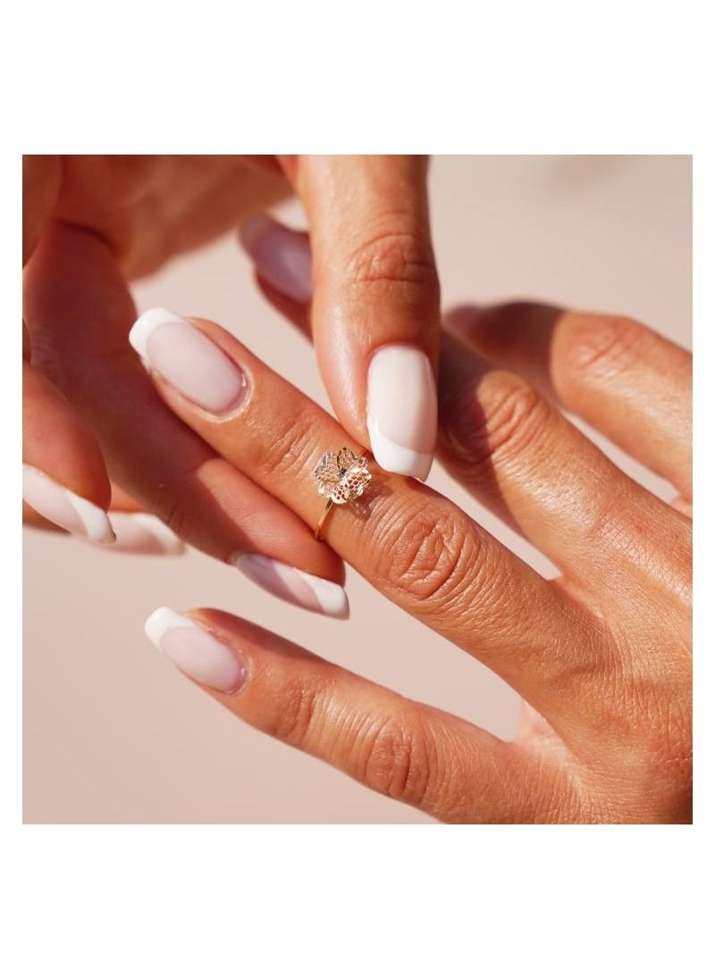 Gold Zone - Real Gold Flower Ring - Image 1