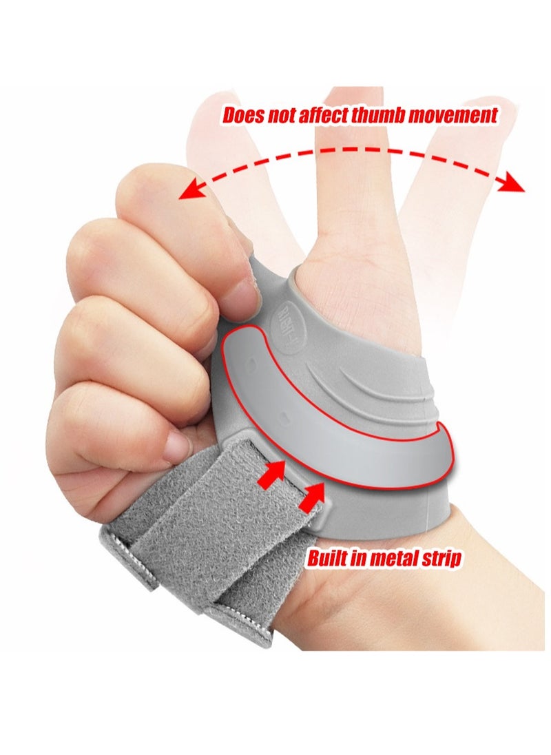 AROAQ - Thumb Support Brace, Restriction Splint Thumb Stabilizer, Adjustable CMC Joint Thumb Brace, Pain Relief Thumb Stabilizer Brace For Both Men And Women, (Pack Of 2pcs, Large, Grey Left) - Image 1