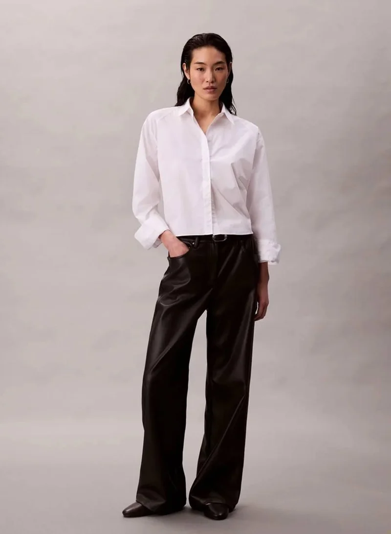 Faux Leather 5-Pocket Trousers
