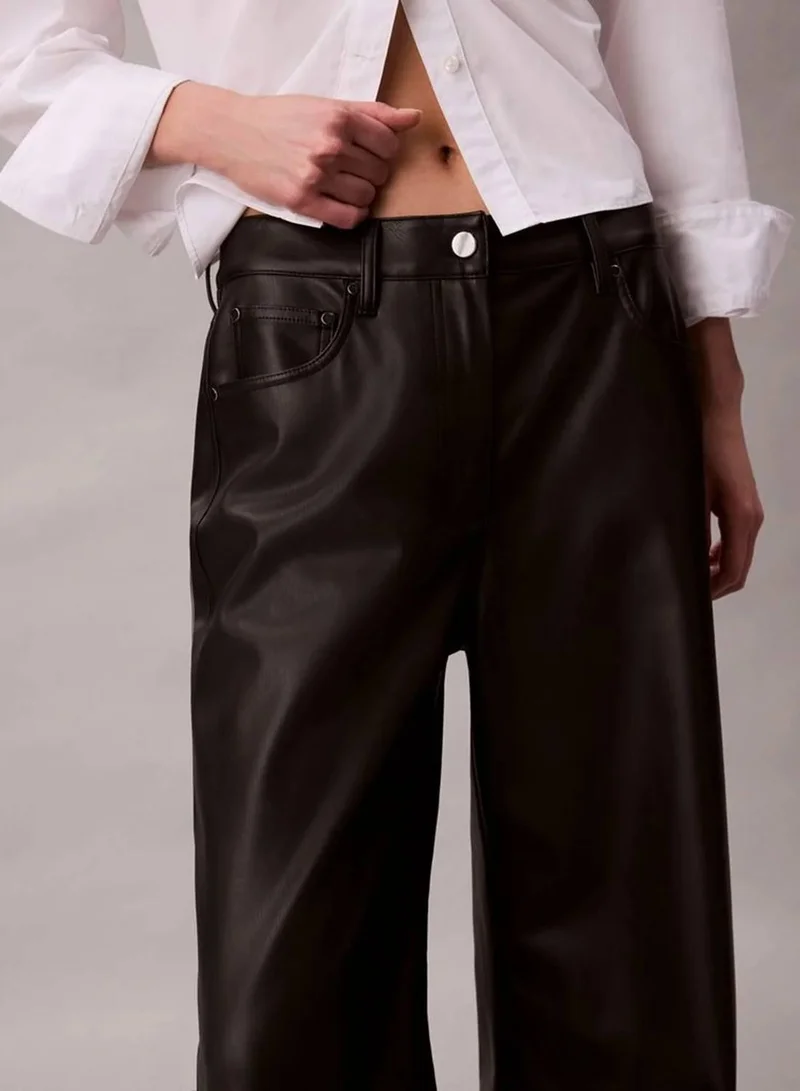 Calvin Klein Jeans Faux Leather 5-Pocket Trousers