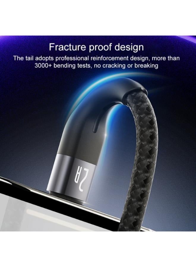 يسيدو كابل شحن سريع للبيانات من Yesido CA121C 2A USB إلى USB-C / Type-C، الطول: 1 متر - Image 3