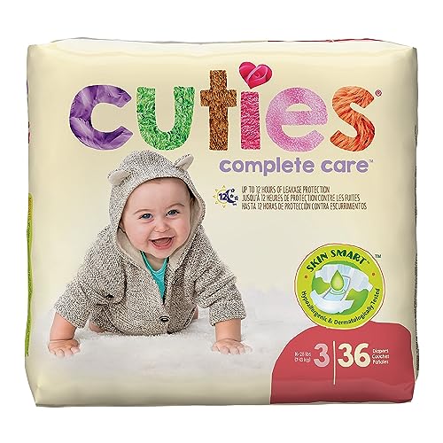 First Quality Cuties Complete Care Baby Baby Diaper Size 3, 16 to 28 lbs. CR3001, 36 Ct - Image 1