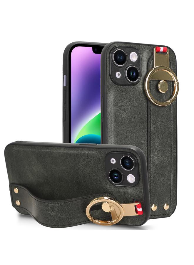 S-TOP Case For iPhone 13 mini Wristband Leather Back Phone Case - Image 1