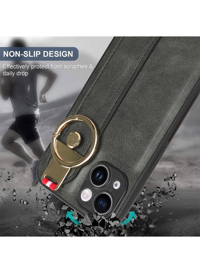 S-TOP Case For iPhone 13 mini Wristband Leather Back Phone Case - Image 5