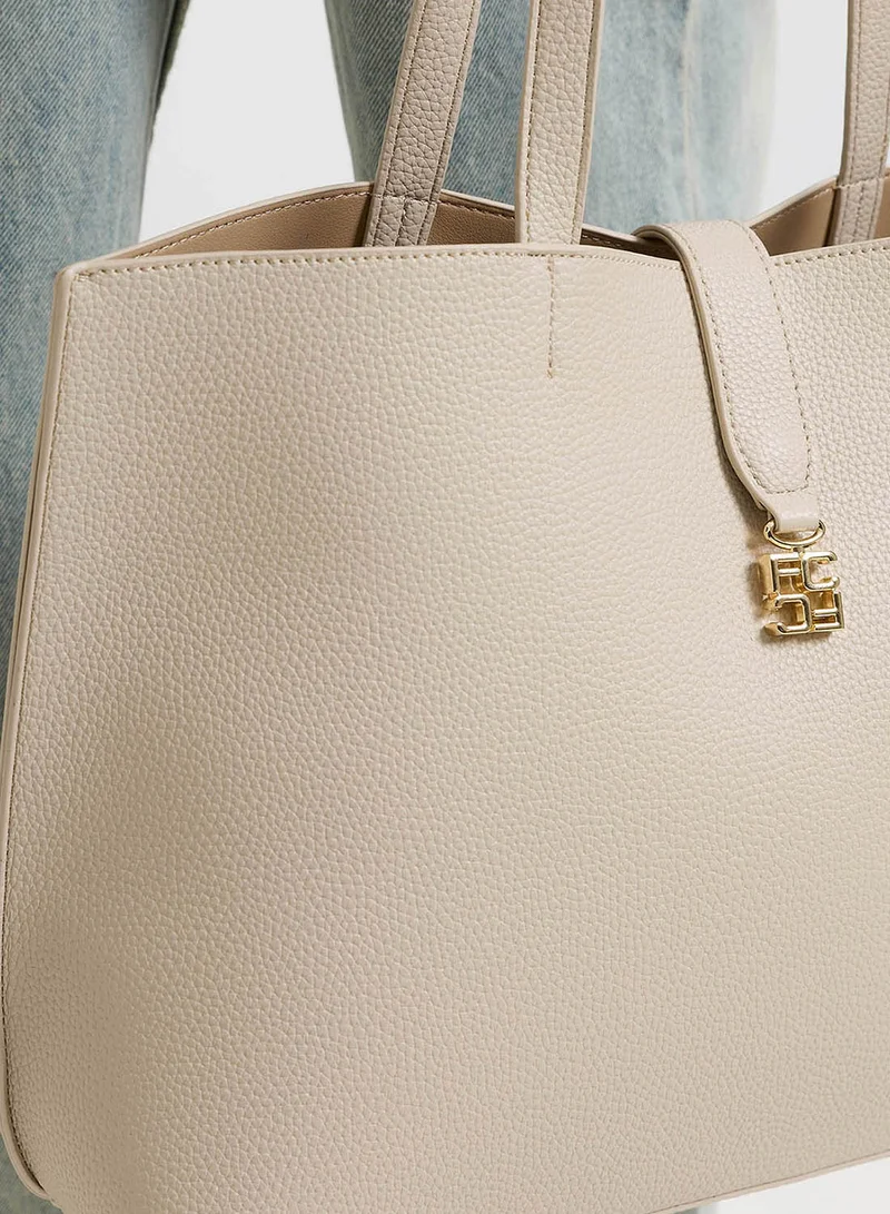 فرنش كونكشن Women Beige Emili Large Tote Bag