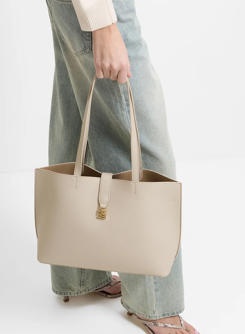 فرنش كونكشن Women Beige Emili Large Tote Bag