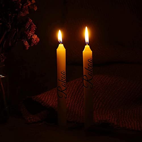 ROKOO Diwali Decor Unscented White Simple Pillar Candles Pack of 20,5-inch Long 6 Hour Burning Candle Perfect for Emergency, Chime Candles, Candles for Wedding, Dinner, Christmas Home Decorations (Ivory) - Image 5