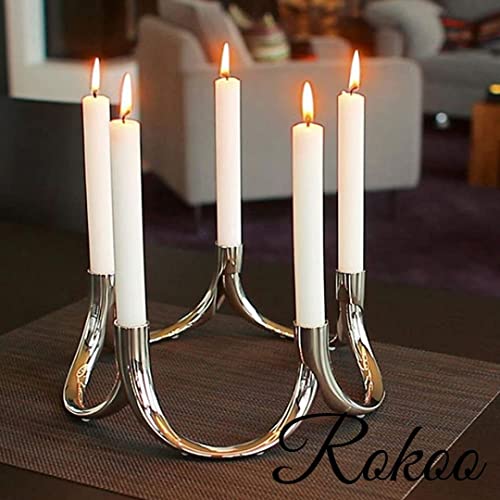 ROKOO Diwali Decor Unscented White Simple Pillar Candles Pack of 20,5-inch Long 6 Hour Burning Candle Perfect for Emergency, Chime Candles, Candles for Wedding, Dinner, Christmas Home Decorations (Ivory) - Image 2