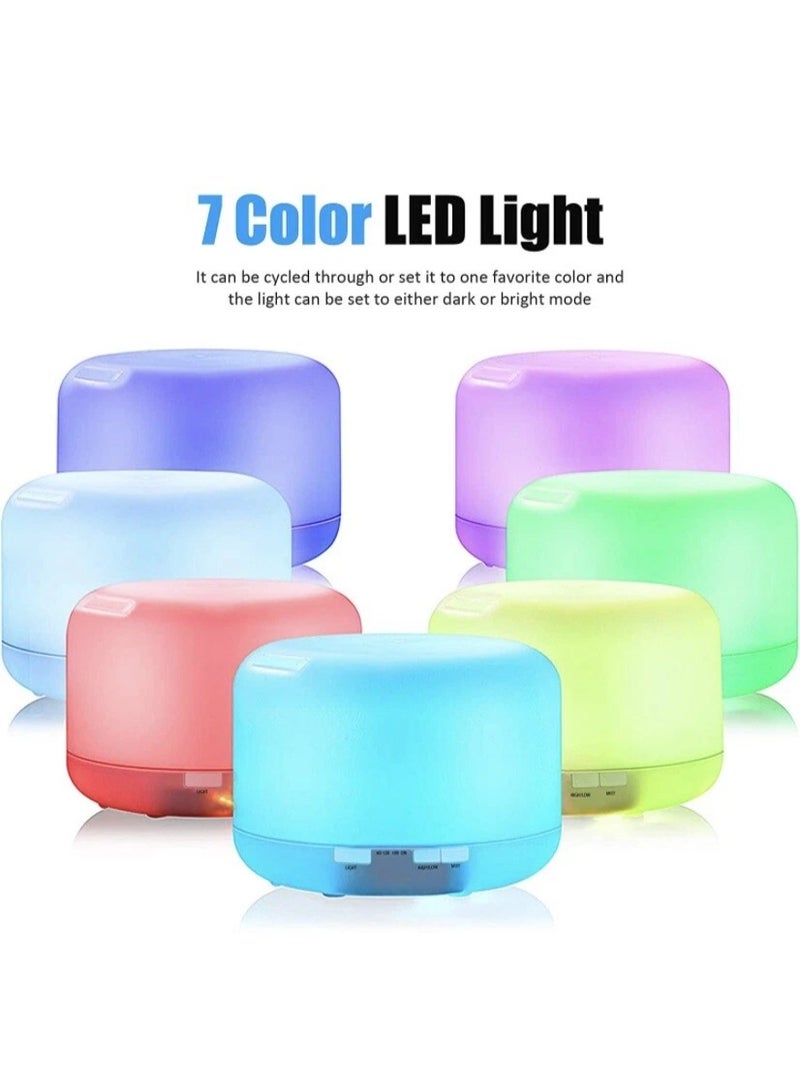 BLOOMING TIME Ultrasonic Air Humidifier for room, Aromatherapy Diffuser with 7-Colour LED Lights, 500ml Aroma Essential Oil Diffuser for Home, Office - Image 4