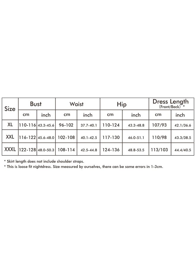 MARGOUN XL Silk Nightgown for Spring and Summer Pajamas with Suspenders Simple V-Neck Pajamas Women Pajama Nightgown Silk Plus Size Sleepwear Night Dress Black /XL(bust 110cm-116cm/waist 96cm-102cm)  - Image 2
