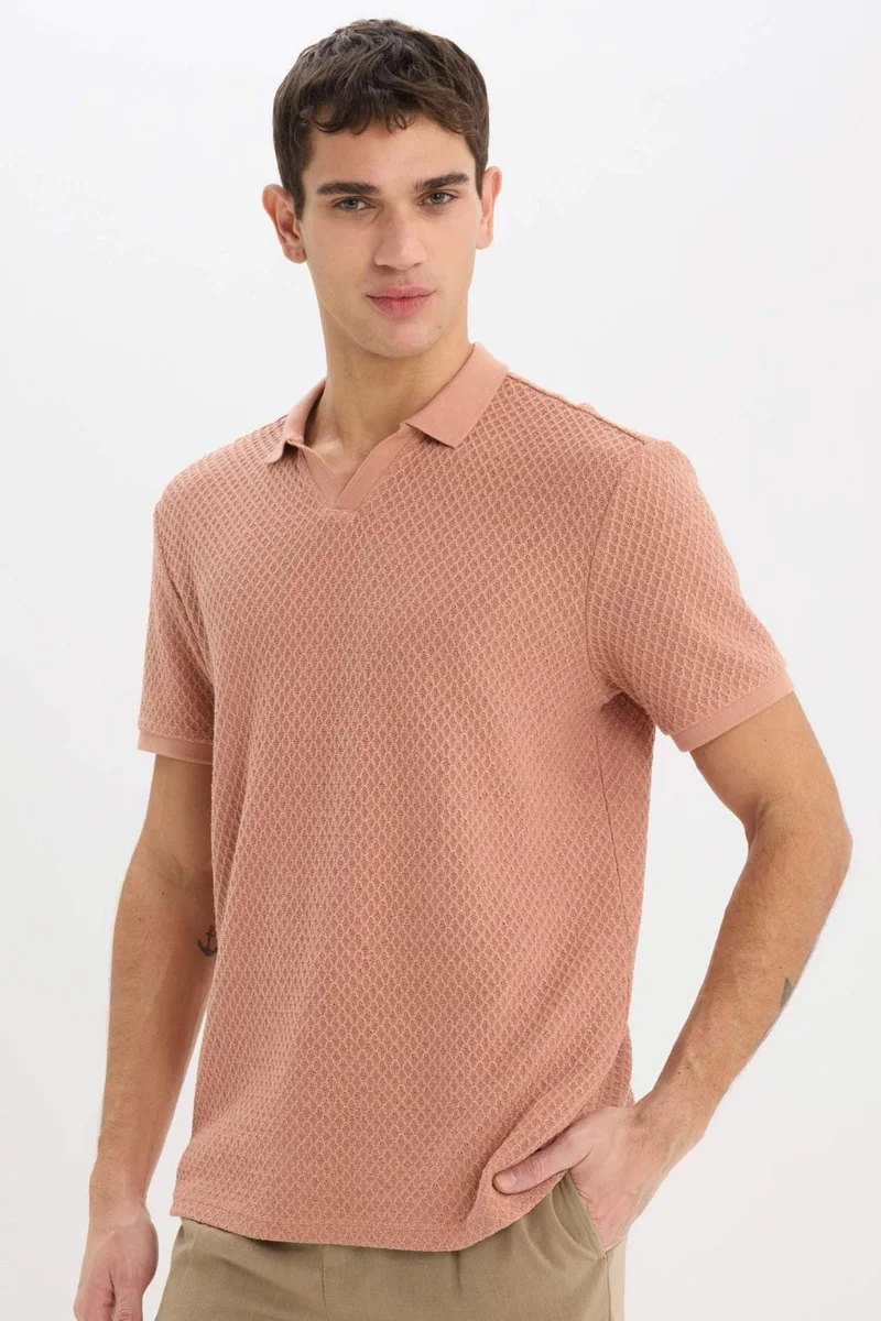 ديفاكتو Regular Fit Short Sleeve Polo T-Shirt