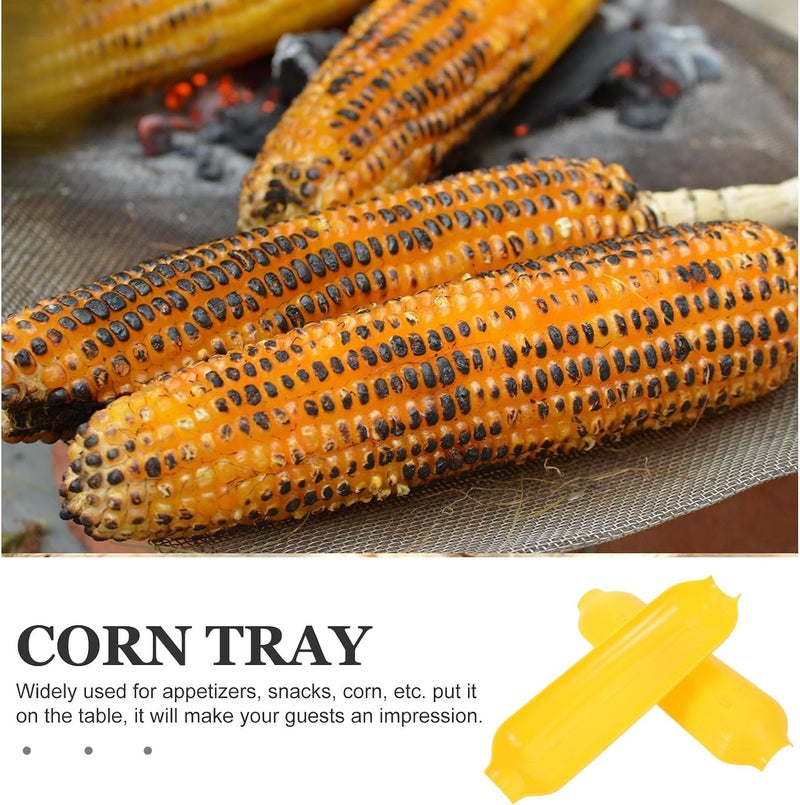 ABOOFAN Corn on the Cob Tray 8.46 Inch Plastic Snack Serving Plate Reusable BBQ Corn Holder Tray for Family Dining Entertaining and Party Appetizers - Image 4