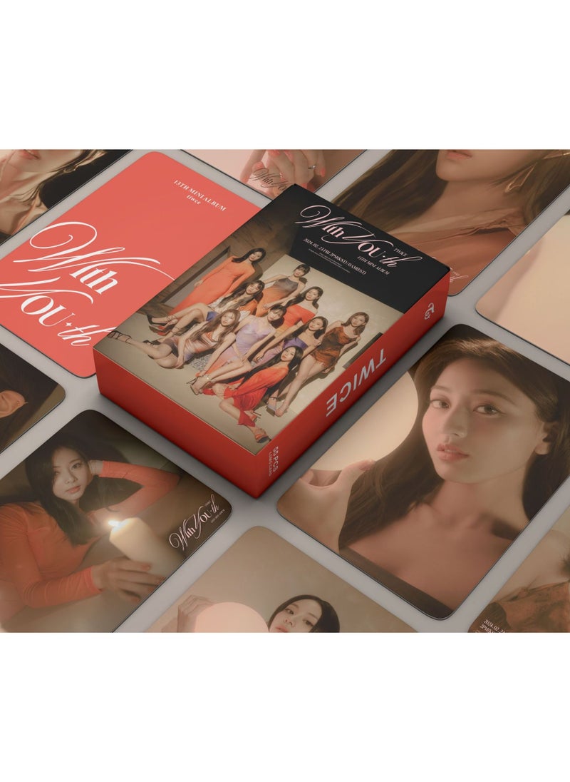 EHOME 55Pcs TWICE New Album WITH YOU Lomo Cards  - Image 1
