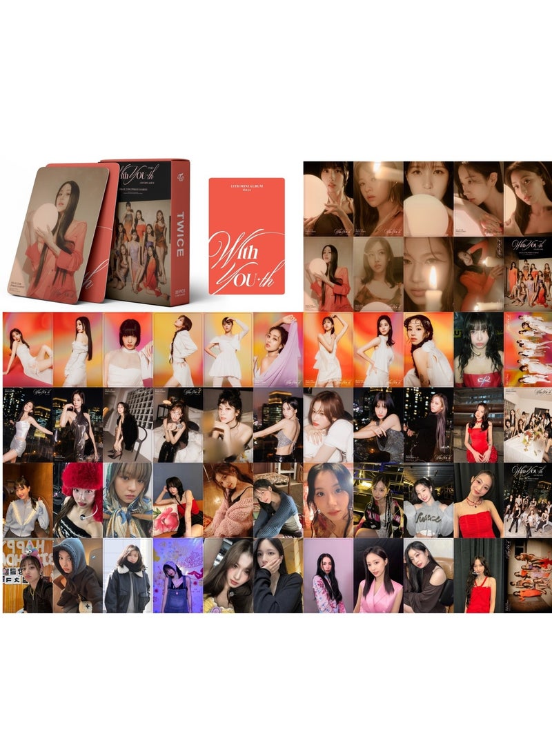 EHOME 55Pcs TWICE New Album WITH YOU Lomo Cards  - Image 2