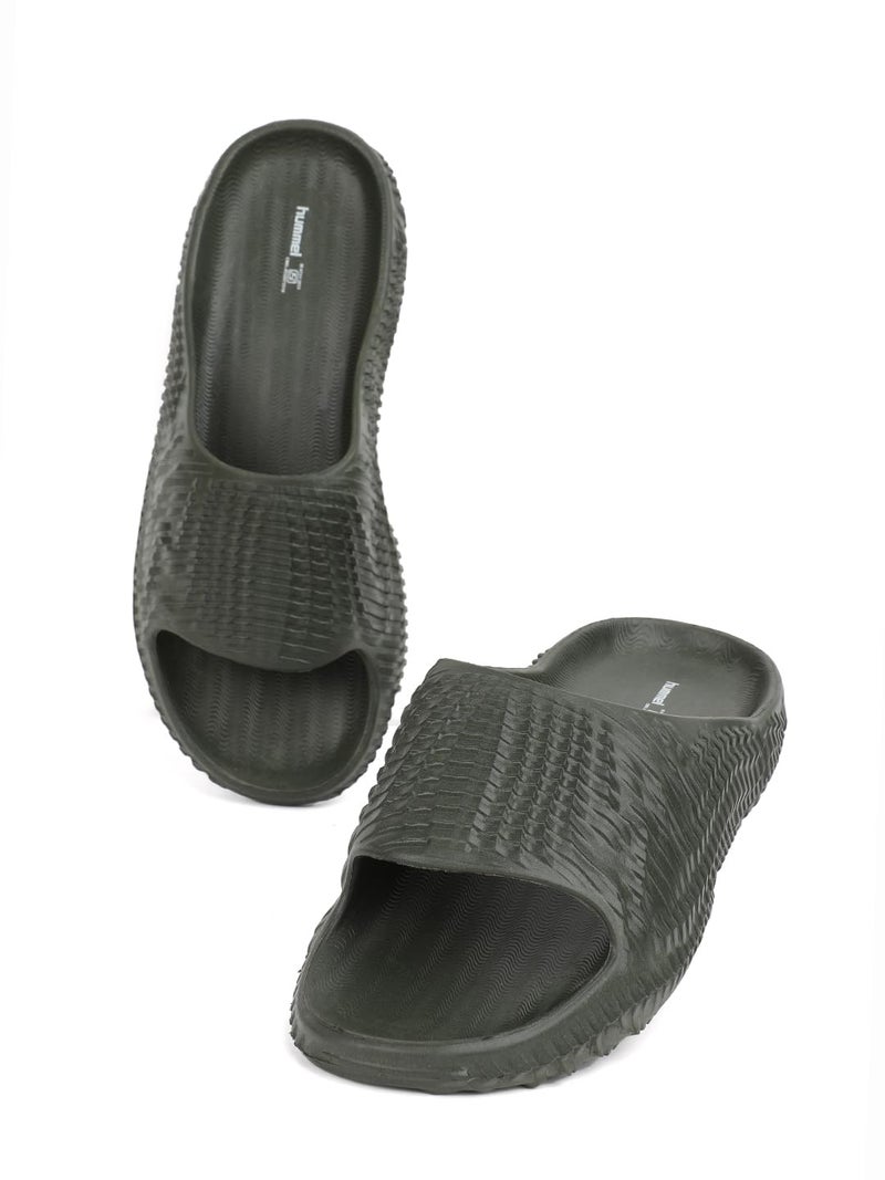 hummel ZIG ZAG SOFT Men's Classic Ultra Soft Sliders/Slippers with Cushion FootBed for Adult Comfortable & Light Weight Stylish & Waterproof & Everyday Flip Flops & Chappals for Gents/Boys - Image 1