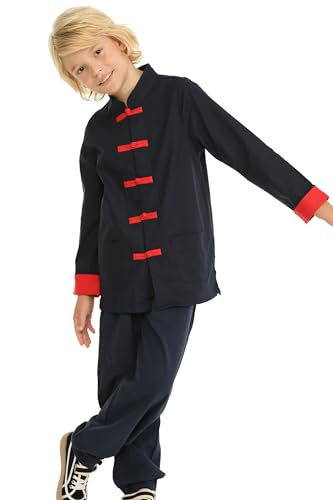 Mud Kingdom Little Boy Dress Coats Chinese New Year Tang 3T Navy Blue - Image 4