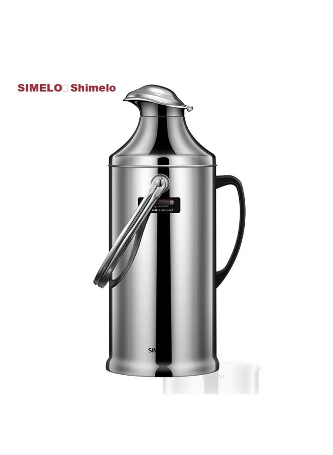 Simelo Insulated Bottle With Glass Inner Liner, Thermos Flask, Hot Water Bottle, Warm Pot, Student Dormitory Water Jug, 3.2l, Stainless Steel Duck-billed Spout - Image 2