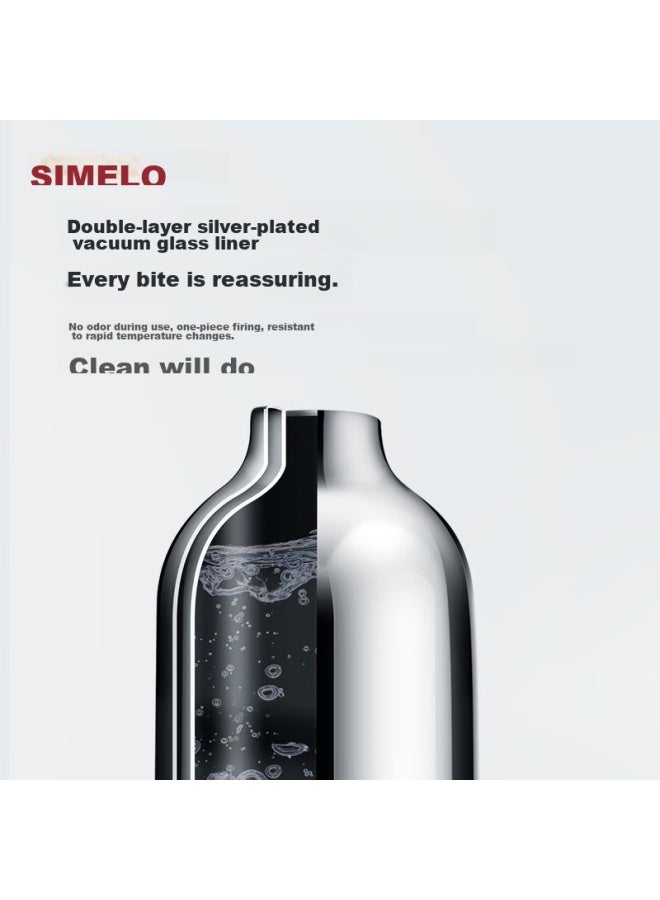Simelo Insulated Bottle With Glass Inner Liner, Thermos Flask, Hot Water Bottle, Warm Pot, Student Dormitory Water Jug, 3.2l, Stainless Steel Duck-billed Spout - Image 4