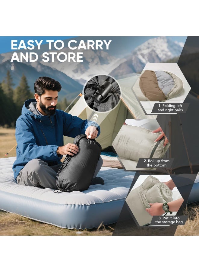 RATSAW Camping Sleeping Bag Backpacking Sleeping Bag for Camping Lightweight Portable Adults Sleeping Bag for Adults Kids Summer Warm Cold Weather Hiking Travel Compact Warm Sleeping Bag for Outdoor Traveling Hiking Climbing Backpacking - Image 4