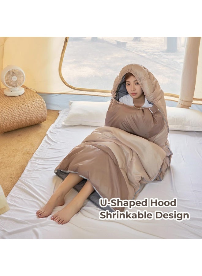 RATSAW Camping Sleeping Bag Backpacking Sleeping Bag for Camping Lightweight Portable Adults Sleeping Bag for Adults Kids Summer Warm Cold Weather Hiking Travel Compact Warm Sleeping Bag for Outdoor Traveling Hiking Climbing Backpacking - Image 5