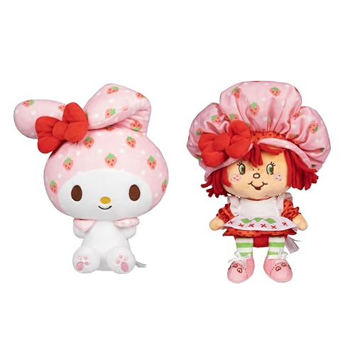Jazwares Hello Kitty and Friends 8Inch Strawberry Shortcake x My Melody Plush 2Pack Officially Licensed Sanrio Product from Ages 6 - Image 1