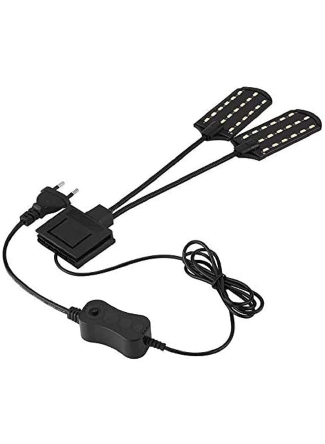 Aquarium 32 LED - 10W Clip-on Lamp Double Head Black Shell - Image 2