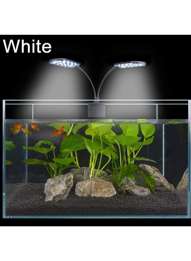 Aquarium 32 LED - 10W Clip-on Lamp Double Head Black Shell - Image 5