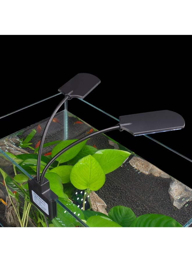 Aquarium 32 LED - 10W Clip-on Lamp Double Head Black Shell - Image 3