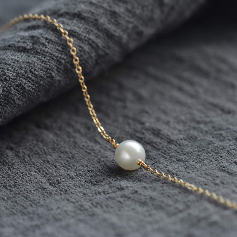 VACRONA Gold Tiny Beaded Bracelet 14K Gold Plated Chain Bracelets for Women Handmade Clip Link Trendy Tiny Pearl Bracelet Adjustable Chain Jewelry Gifts - Image 4