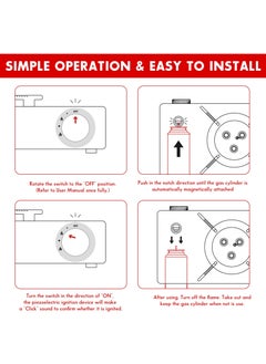 Bukela Camping Stove with Carry Case | Extra High Output, Single Burner Butane Stove Hiking & Camping Accessories, Emergency Preparedness Portable Outdoor Camp Stove, Propane Burner 11942 BTUs| White  - Image 4