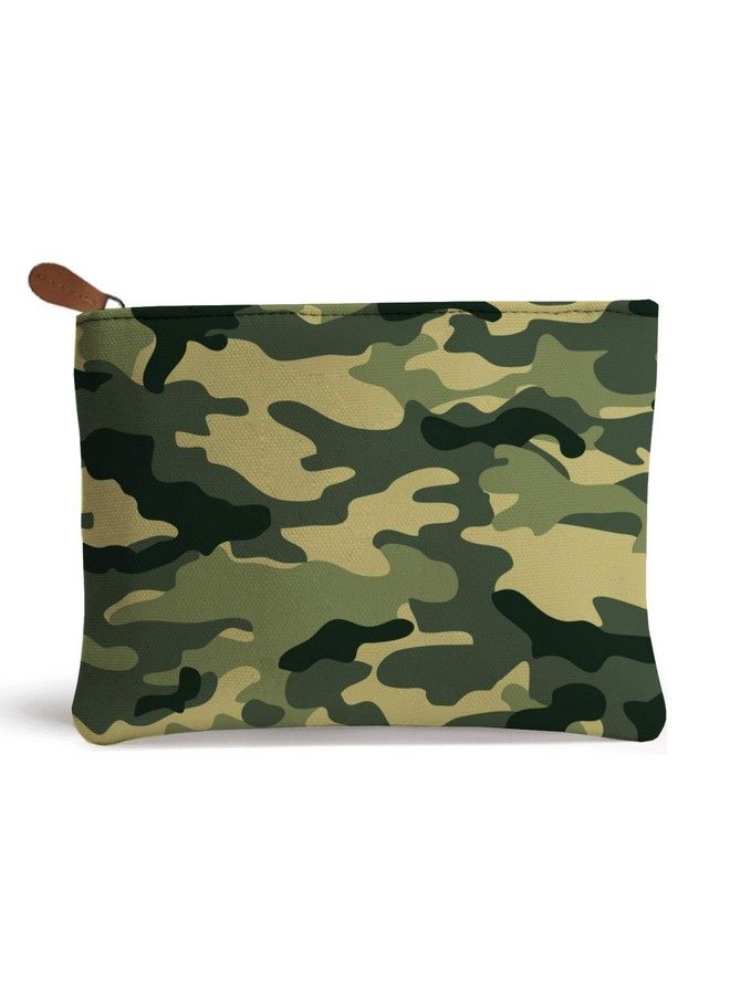 Paper Plane Design Multipurpose Canvas Pouch Zipper Pouch Or Travel Case (Milatary Design2) - Image 1