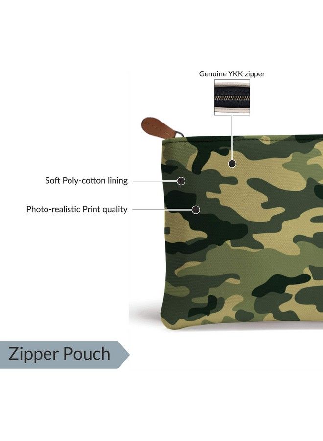 Paper Plane Design Multipurpose Canvas Pouch Zipper Pouch Or Travel Case (Milatary Design2) - Image 4