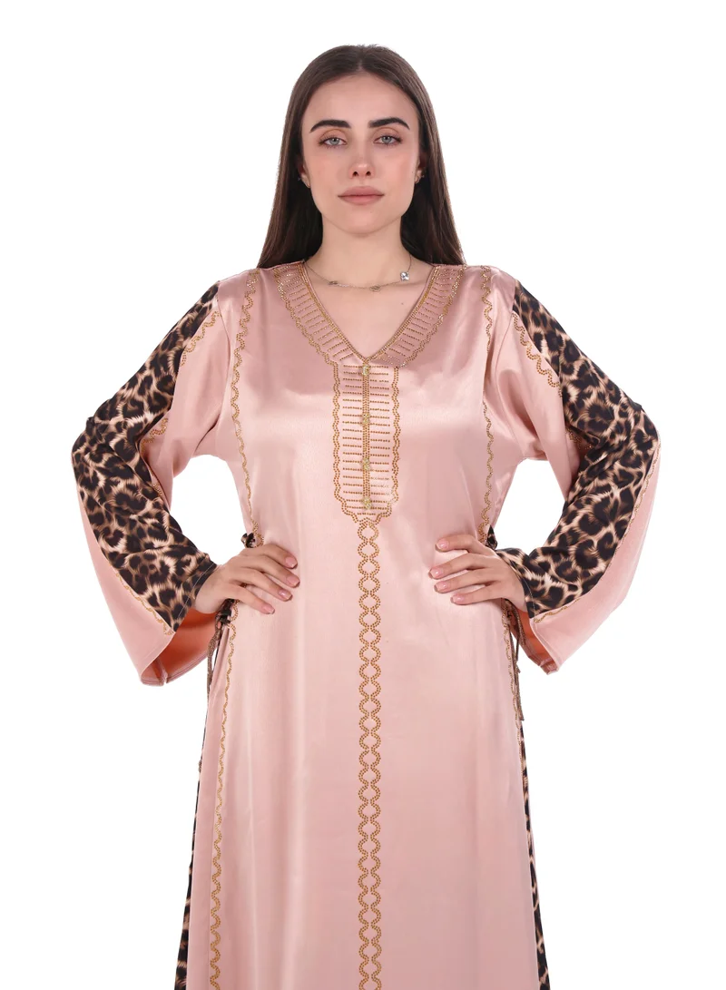 Al Bent Al Sharqieh pink women satin jalabiya dress for Women | Best Price UAE