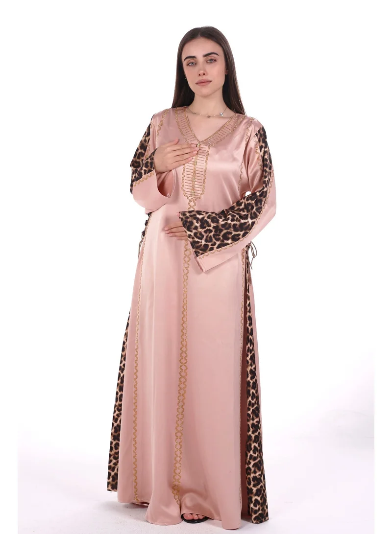 women satin jalabiya dress