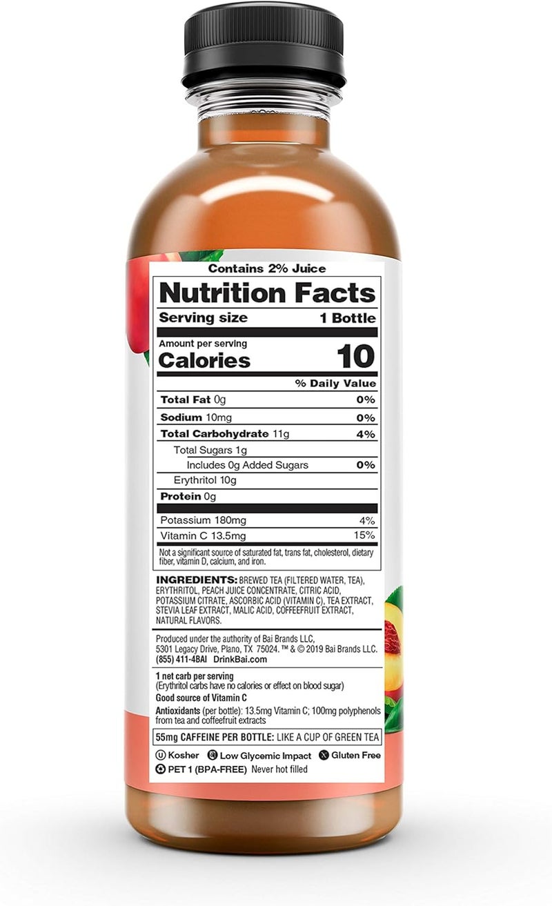 Bai Narino Peach Antioxidant Infused Supertea - Image 3