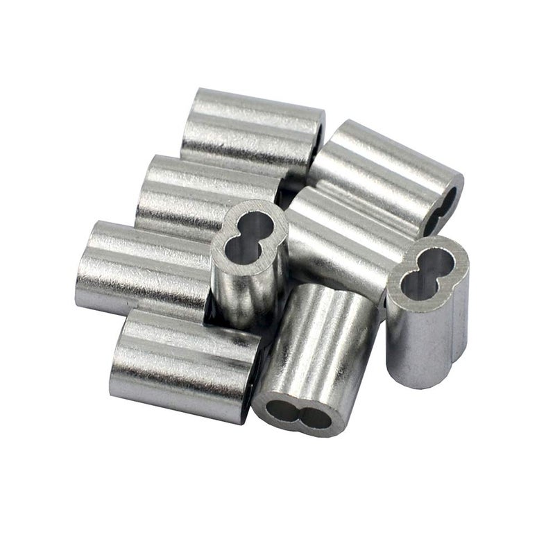 DGOL 200pcs 1/16 inch Steel Cable Wire Aluminum Crimping Loop Sleeves Clip Rope Cord Stops Clamp - Image 1