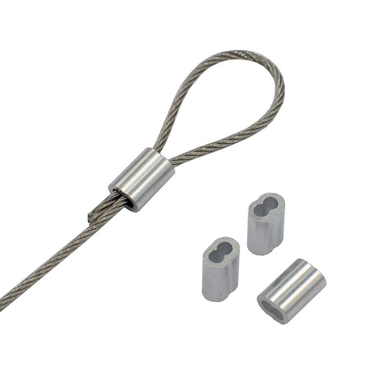 DGOL 200pcs 1/16 inch Steel Cable Wire Aluminum Crimping Loop Sleeves Clip Rope Cord Stops Clamp - Image 3