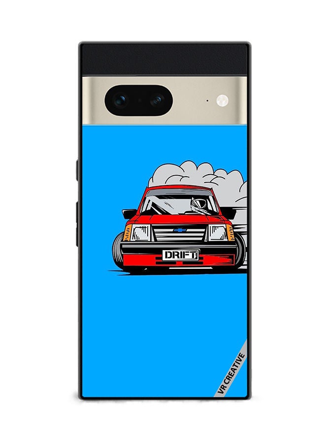 VR CREATIVE Protective Case Cover For Google Pixel 7 Car Drift Design Multicolour - Image 1