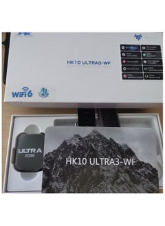 Smart watch latest version of hk 10 ultra3-wf Black color Supports Wi-Fi connection and has 4 GB internal space and 256 MB RAM Water resistant 380 mAh battery