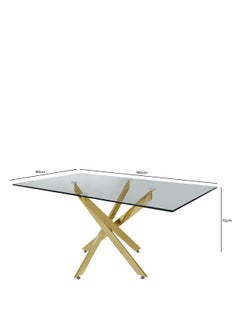 VANITY LIVING VANITY LIVING Dining Table - Davos Gold Large 6-Seater  - Image 4
