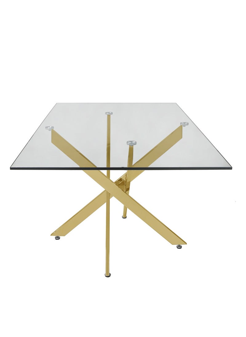 VANITY LIVING VANITY LIVING Dining Table - Davos Gold Large 6-Seater  - Image 2