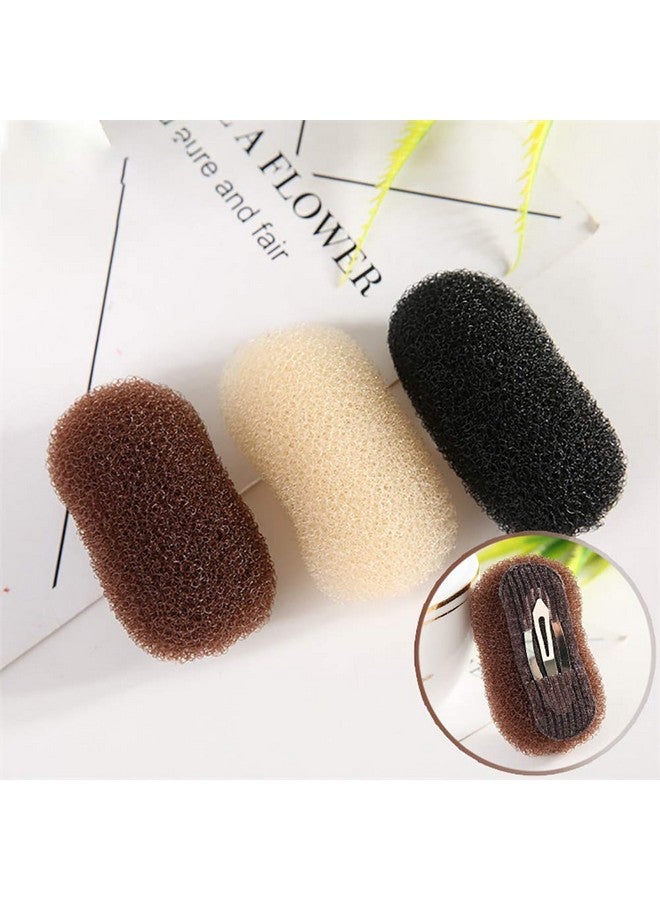 جي شلو قطعتان من وسادات تثبيت الشعر لزيادة حجم الشعر ومشابك تصفيف الشعر وإكسسوارات الشعر باللونين الأسود والقهوة - Image 2