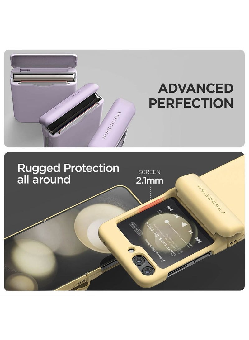 VRS Design Terra Guard Modern Go Z Flip 5 Case Cover Wallet with [Hinge Protection] and [2 Card Holder] Slot - Pink Sand  - Image 5