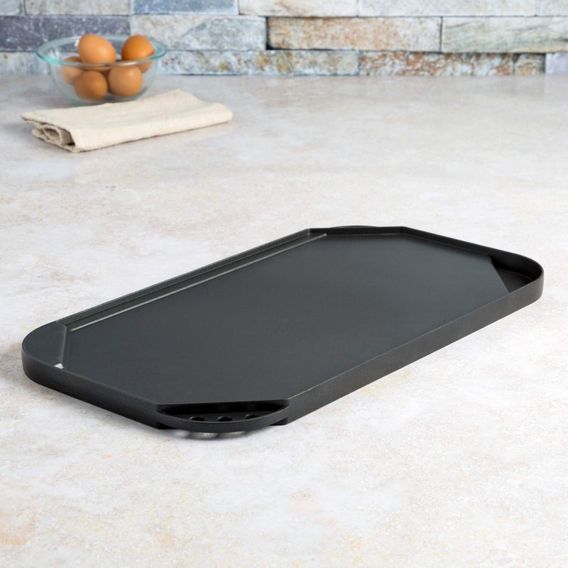 Ecolution Reversible Grill/Griddle Pan, Non-Stick, Dishwasher Safe, Double Burner Family Griddle Grill Pan Cookware, Cast Aluminum, 19.5-Inch x 11-Inch - Image 5