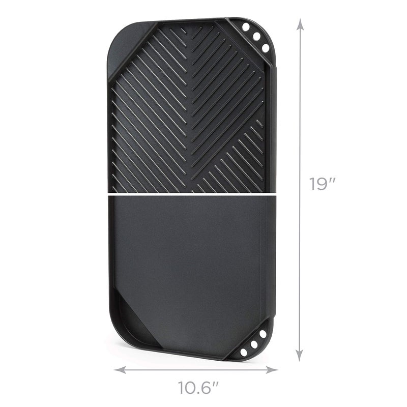 Ecolution Reversible Grill/Griddle Pan, Non-Stick, Dishwasher Safe, Double Burner Family Griddle Grill Pan Cookware, Cast Aluminum, 19.5-Inch x 11-Inch - Image 4